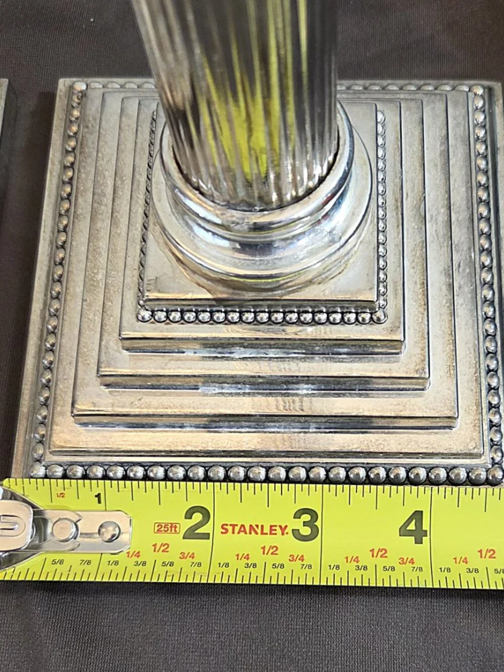 Studio Silversmiths Roman Design Pillar Candlesticks, 12